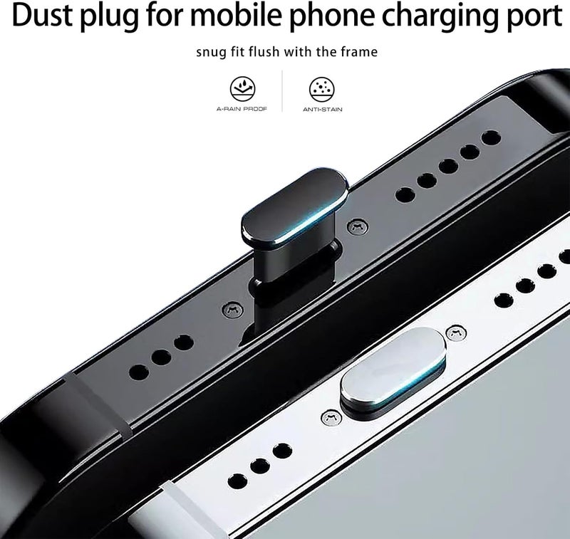 UYXiNONE Mobile Phone Speaker Metal Dust Mesh, Charging Port dust Plug, Cleaning Brush Cleaning Tool Set for iPhone16 15 Series (USB C-Silver) - Image 3